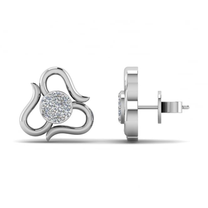 Spring Fling Flower Diamond Ear Studs - Sparkle Jewels